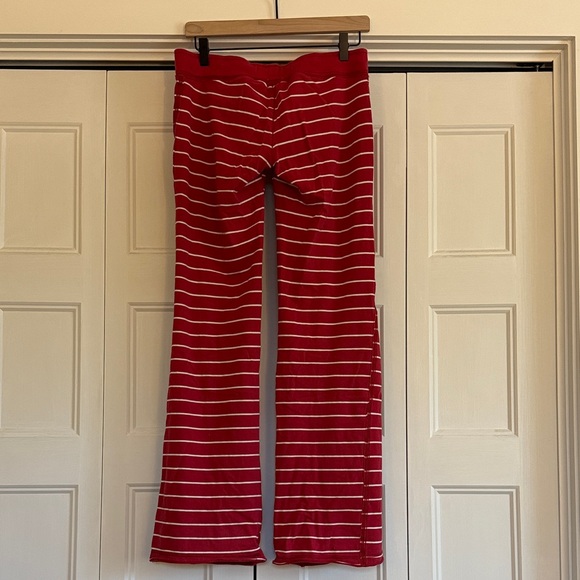 Abercrombie & Fitch Red and White Striped Pajama Pants - Picture 3 of 4